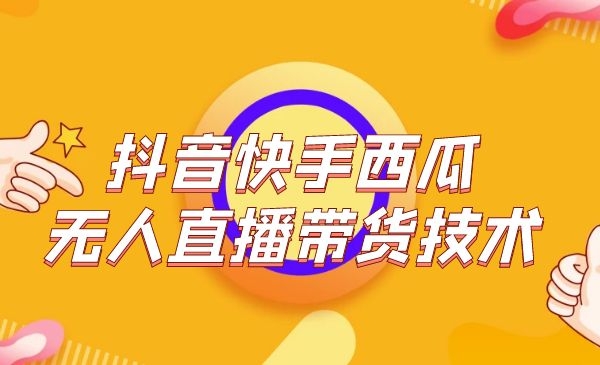 抖音快手西瓜无人直播带货技术教程